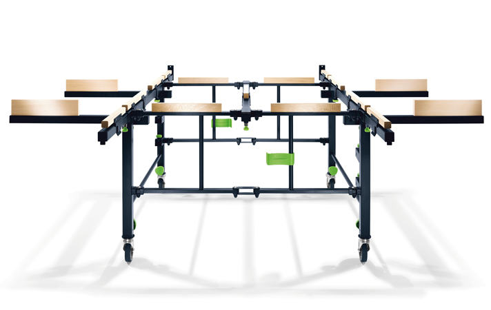 Alleine schwere und sperrige Platten handeln: mit dem Säge- und Arbeitstisch STM 1800 von Festool